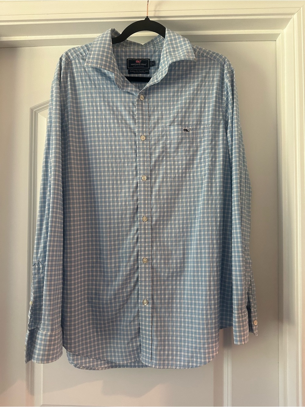 Vineyard Vines Men’s Bermuda Check Performance Classic Tucker Shirt Size Large